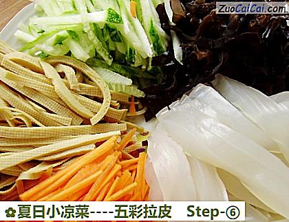 五彩拉皮做法第六步骤