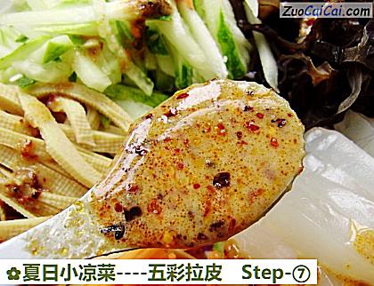 五彩拉皮做法第七步骤