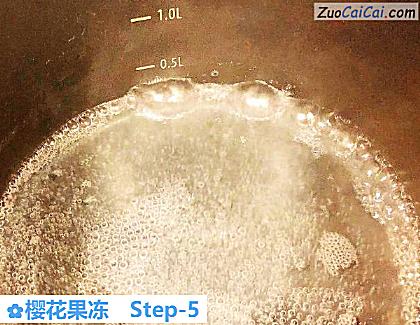 樱花果冻做法第五步骤