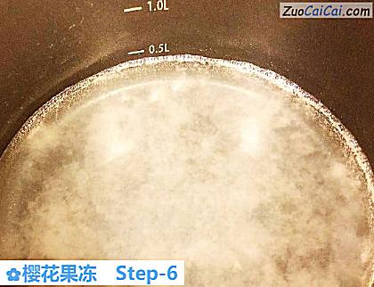 樱花果冻做法第六步骤