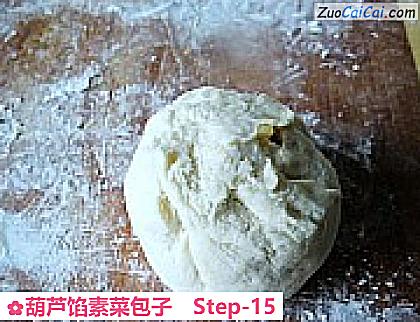 葫芦馅素菜包子做法第十五步骤