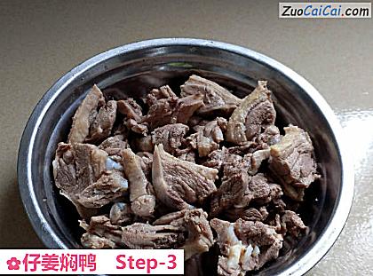 仔姜焖鸭做法第三步骤