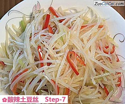 酸辣土豆丝做法第七步骤