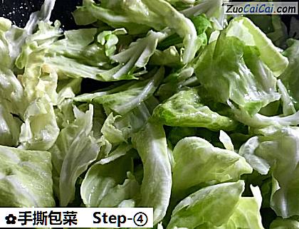 手撕包菜做法第四步骤