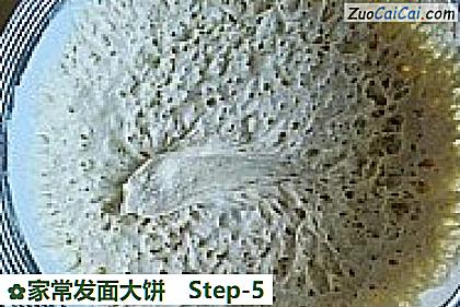 家常发面大饼做法第五步骤
