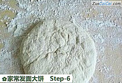 家常发面大饼做法第六步骤