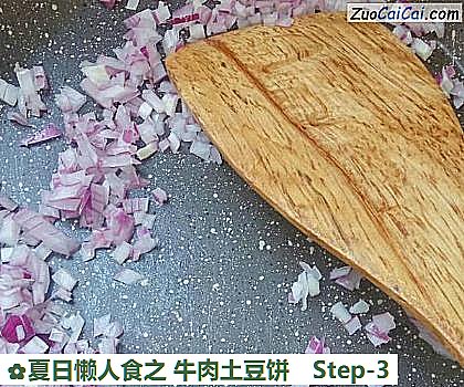 夏日懒人食之牛肉土豆饼做法第三步骤