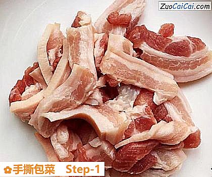 手撕包菜做法第一步骤