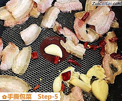 手撕包菜做法第五步骤