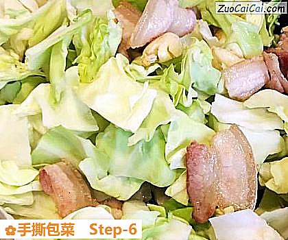 手撕包菜做法第六步骤