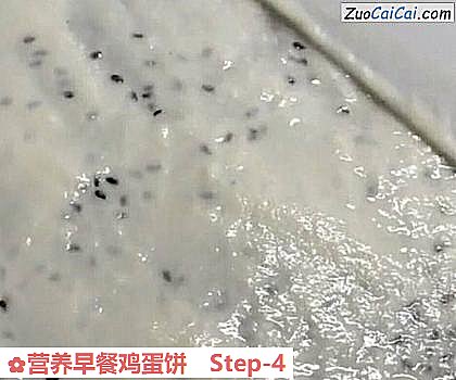 营养早餐鸡蛋饼做法第四步骤