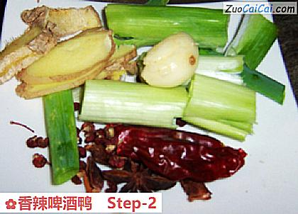 香辣啤酒鸭做法第二步骤