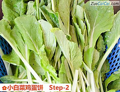 小白菜鸡蛋饼做法第二步骤