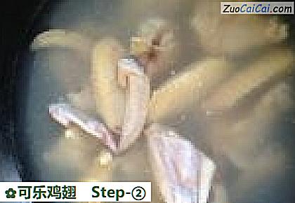 可乐鸡翅做法第二步骤