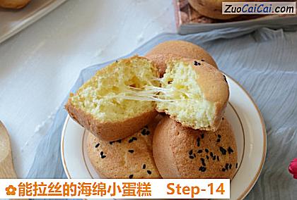 能拉丝的海绵小蛋糕做法第十四步骤