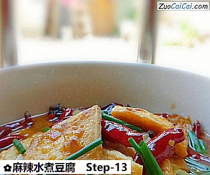 麻辣水煮豆腐做法第十三步骤