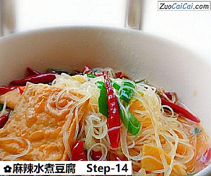 麻辣水煮豆腐做法第十四步骤