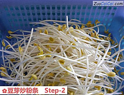 豆芽炒粉条做法第二步骤