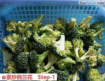 素炒西兰花做法第一步骤