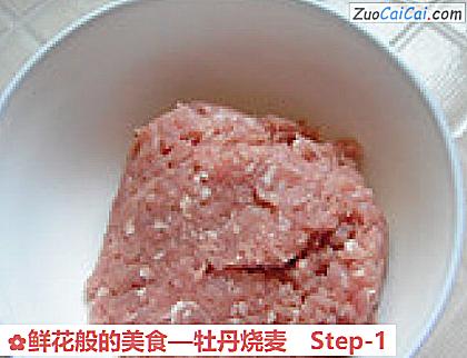 鲜花般的美食—牡丹烧麦做法第一步骤