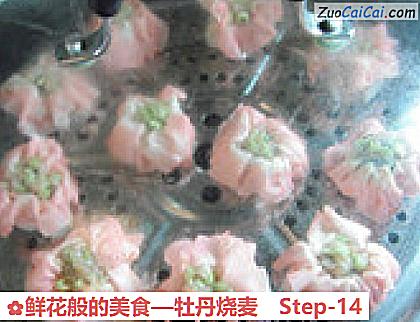 鲜花般的美食—牡丹烧麦做法第十四步骤