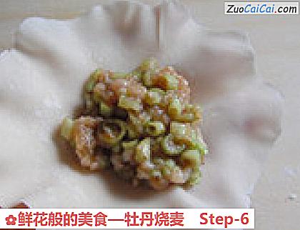 鲜花般的美食—牡丹烧麦做法第六步骤