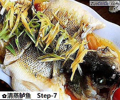 清蒸鲈鱼做法第七步骤