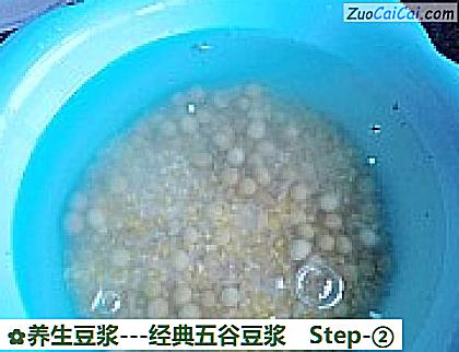 养生豆浆做法第二步骤