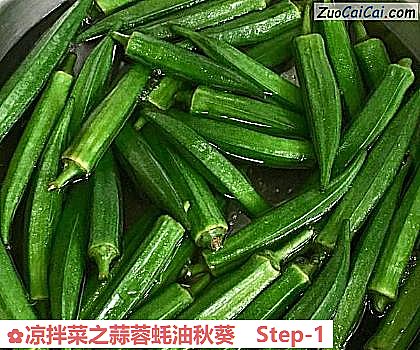 凉拌菜之蒜蓉蚝油秋葵做法第一步骤