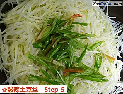 酸辣土豆丝做法第五步骤