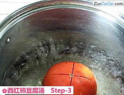 西红柿豆腐汤做法第三步骤
