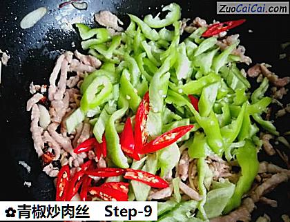 青椒炒肉丝做法第九步骤