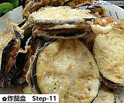 炸茄盒做法第十一步骤
