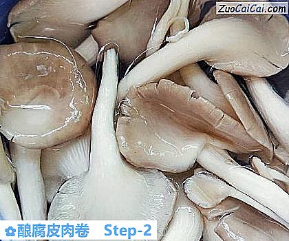 酿腐皮肉卷做法第二步骤