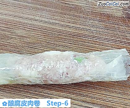 酿腐皮肉卷做法第六步骤