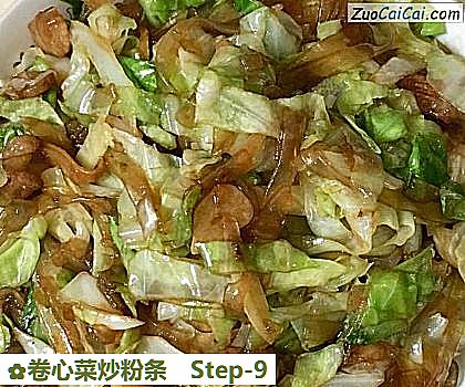 卷心菜炒粉条做法第九步骤
