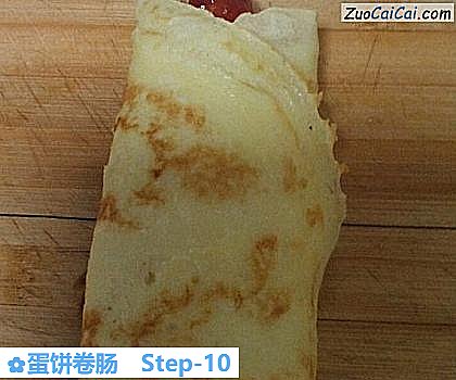 蛋饼卷肠做法第十步骤