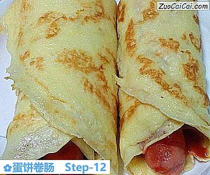 蛋饼卷肠做法第十二步骤