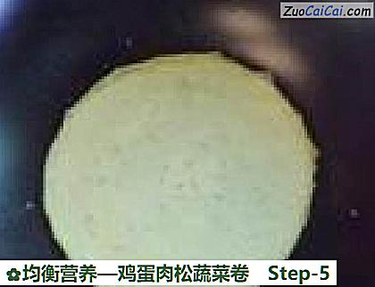 鸡蛋肉松蔬菜卷做法第五步骤