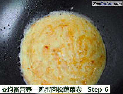 鸡蛋肉松蔬菜卷做法第六步骤