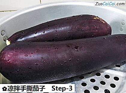 凉拌手撕茄子做法第三步骤
