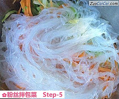 粉丝拌包菜做法第五步骤