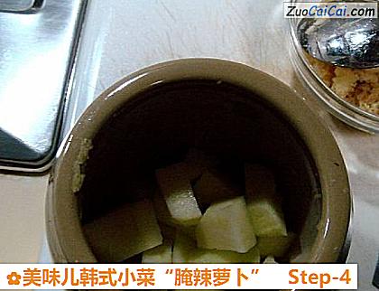 美味儿韩式小菜“腌辣萝卜”做法第四步骤