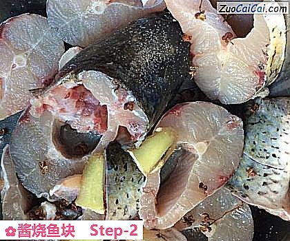酱烧鱼块做法第二步骤
