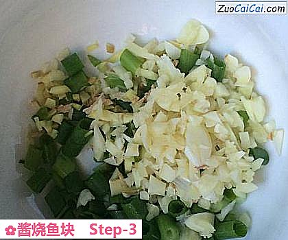 酱烧鱼块做法第三步骤