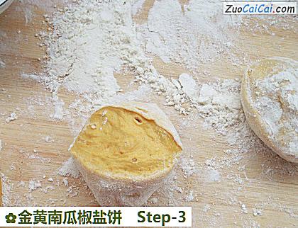 金黄南瓜椒盐饼做法第三步骤