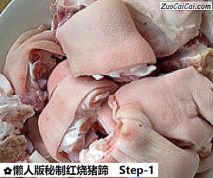 懒人版秘制红烧猪蹄做法第一步骤