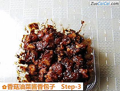 香菇油菜酱香包子做法第三步骤