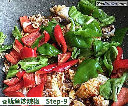 鱿鱼炒辣椒做法第九步骤