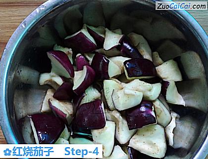 红烧茄子做法第四步骤